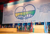 G-77 Chair, The Honourable W. Baldwin Spencer, Prime Minister and Minister for Foreign Affairs of Antigua and Barbuda, addressing the opening ceremony of the IFCC-XII in Yamoussoukro, C�te d'Ivoire.
